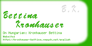 bettina kronhauser business card